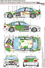 LB Production 1/24 BMW 320i E46 Schubert M'Sp 2005 VLM Nürburgring Decal LB24056