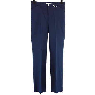 DISMERO Hose Damen Blau Elegante Chino Straight Fedora Navy DE 44 XXL Np189 Neu