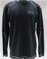 Harley-davidson Men's Size 4xxxx Shirt Black Crew Neck Long Sleeve Harley-davidson Men's Size 4xxxx Shirt Black Crew Neck Long Sleeve