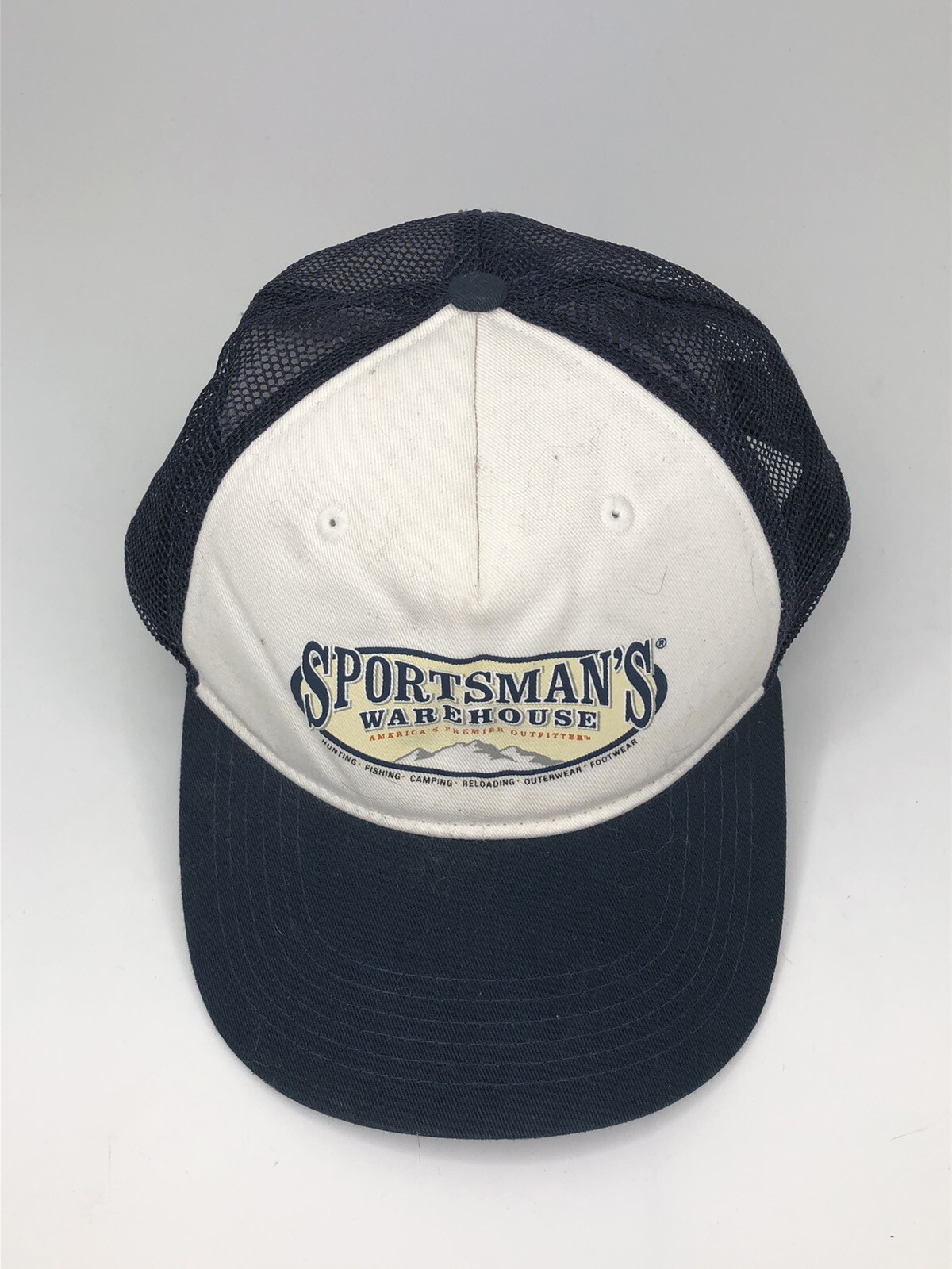 Sportsman Warehouse Trucker Hat Snapback White Blue C… Gem