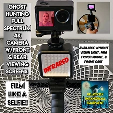 Ghost Hunting Full Spectrum 4K Camera w/Front & Rear Viewing Screens