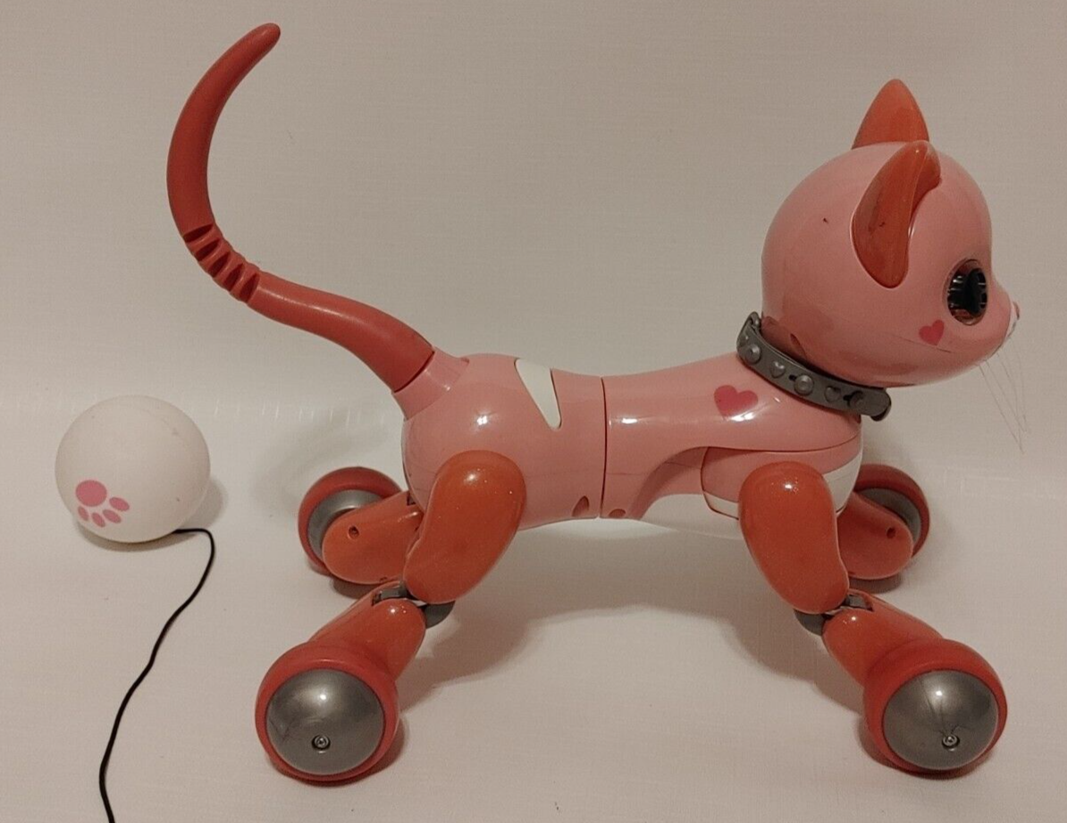 RARE Spin Master Zoomer Kitty PINK Cat Interactive Robot Cat