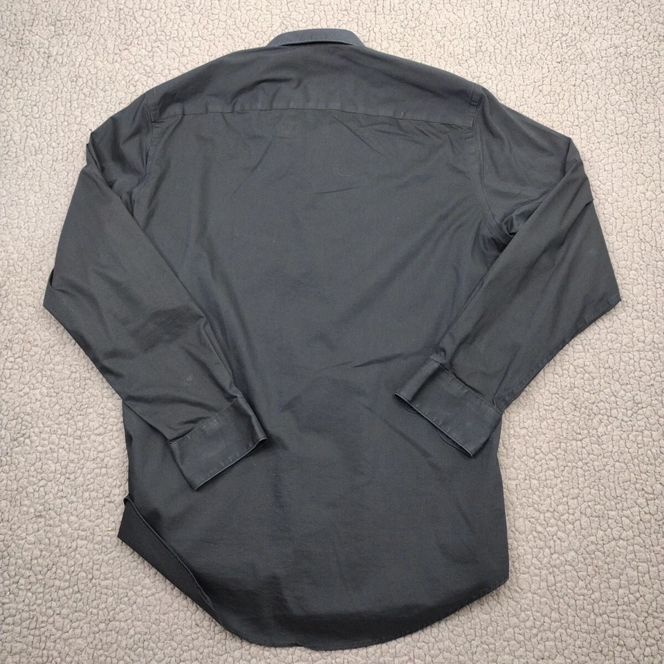 Egara Shirt Mens 16-32/33 Stretch Extreme Slim Fit Gray Collared Button-Up Foto 2 de 4