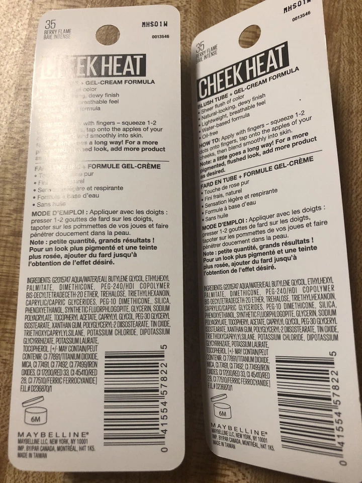 NEW (4 Pk) Maybelline Cheek Heat Gel-Cream Blush #35 Berry Flame 0.27 fl oz. ea. - Image 3 of 3