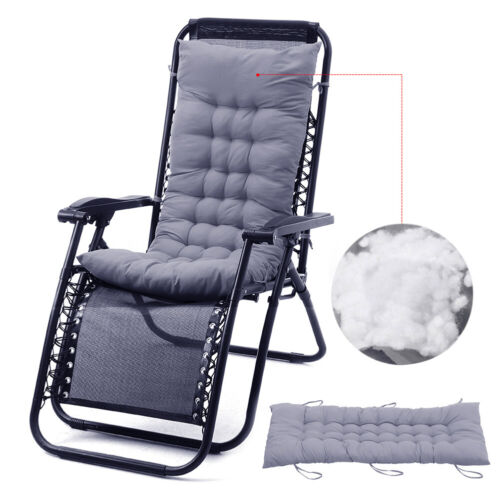 Sun Lounger Recliner Sofa Garden Chair Seat Pad Replacement Cotton Cushion Cover - Picture 26 of 46