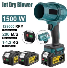 Jet Dry Mini Blower 150,000RPM Portable Air Blower Super Jet Fan Turbo+2 Battery