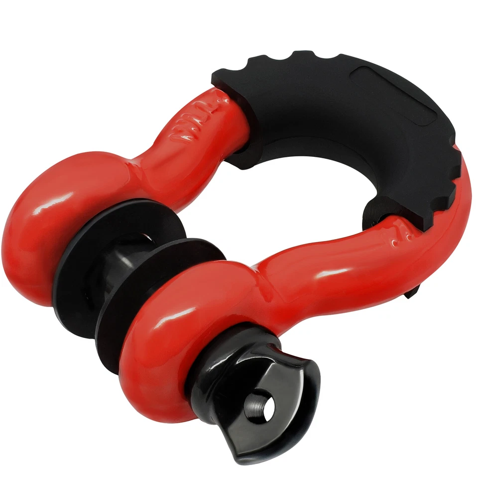 2X Manilha de arco de reboque resistente gancho de reboque anel D com lavadora isoladora antiderrapante - Imagem 4 de 4