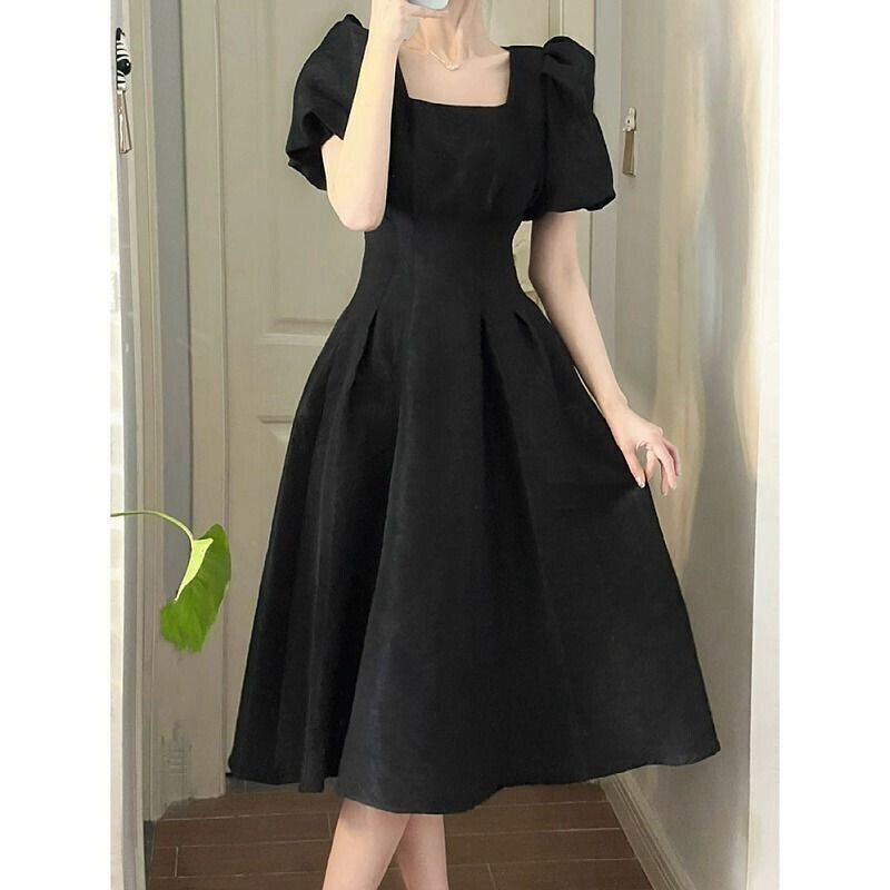 Formal Black Puff Sleeve Dress Other Stories Linen Puff Sleeve