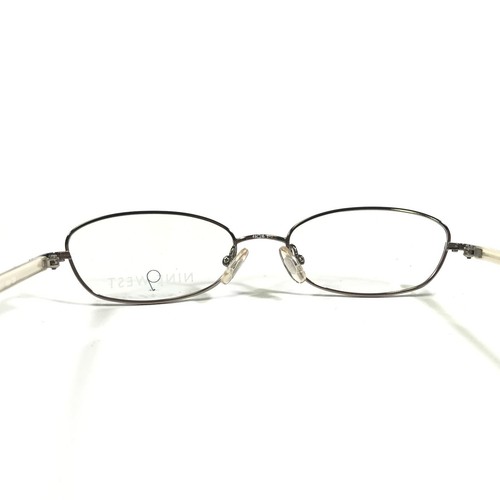 Nine West 309 FB9 Eyeglasses Frames Black White Rectangular Full Rim 49-16-130 - Picture 7 of 11