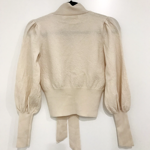 Zimmermann Knit Sweater V Neck Tie Ivory Size 3 RUNS SMALL EUC Wool - Picture 2 of 9