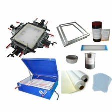 Screen Printing Machines Kit Manual Screen Frame Stretcher & Exposure Unit 20X24