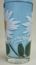 Mrs.J.H.Pring Water Lily Peanut Butter Glass Glasses Drinking Kitchen Mauzy 73-7