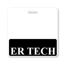 2 Pack - ER Tech Badge Buddy - 2 Sided Heavy Duty Horizontal ID Backer