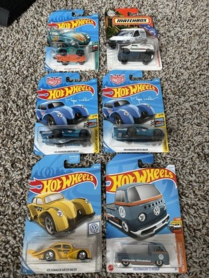 LOT OF 6 VW Volkswagen Hot wheels Beetle Käfer T2 Pickup Caddy Magnus Walker