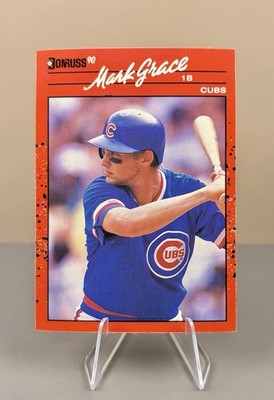 1990 Donruss - Mark Grace #577 Wedge Under Name Along Black Photo Outline