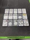 Lot of 15 - Graded  American Silver Eagles - Various years - All MS69+! No Res!