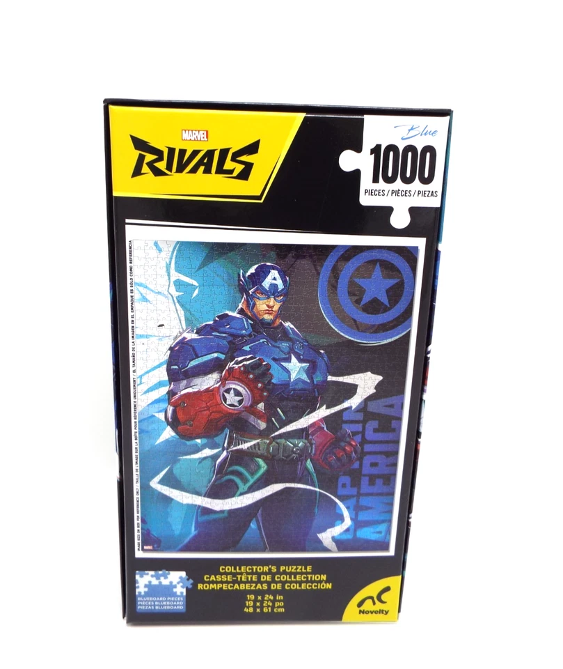 Marvel Rivals Capitán América 1000 Piezas Coleccionista Puzzle Jugador Verso NUEVO Bolso Sellado Foto 2 de 4