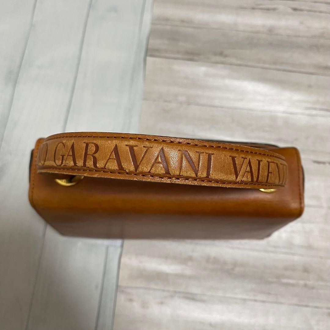 Valentino Garavani Leather Handbag Brown Vintage Classic Women's Bag Japan thumbnail 11