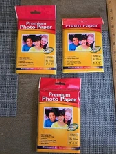 Lot Of 4 Premium Photo Paper High Optical Gloss 20 Sheets Each 4" X 6" BRAND NEW