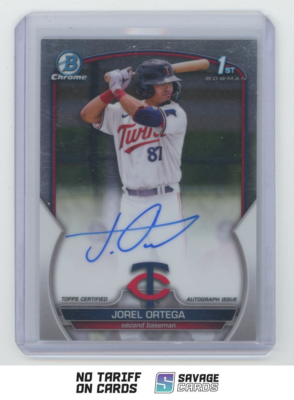 2023 Bowman Chrome Prospect Autographs Jorel Ortega RC #CPA-JORT Minnesota Twins