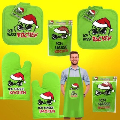 Ich hasse Festtagsmuffel -  kochen backen - Kochschürze Topflappen Topfhandschuh