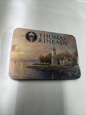 Thomas Kinkade Deluxe Playing Card Set 2014 Made In the USA 2 Decks w/Tin
