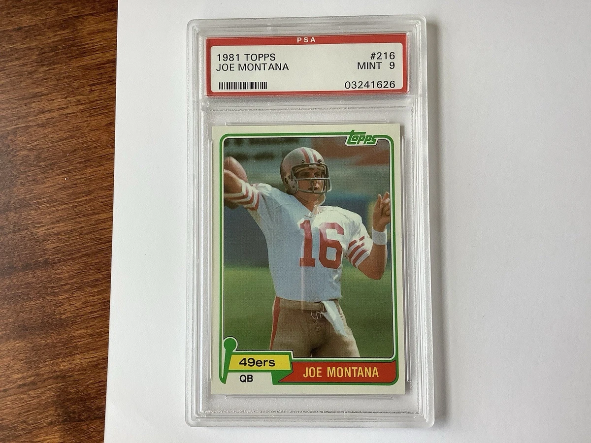 25+ Joe Montana Football Grade 9 Rookie Sports Trading Cards