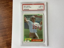 1981 Topps Joe Montana Rookie Card PSA 9 MINT Graded Football #216 RC