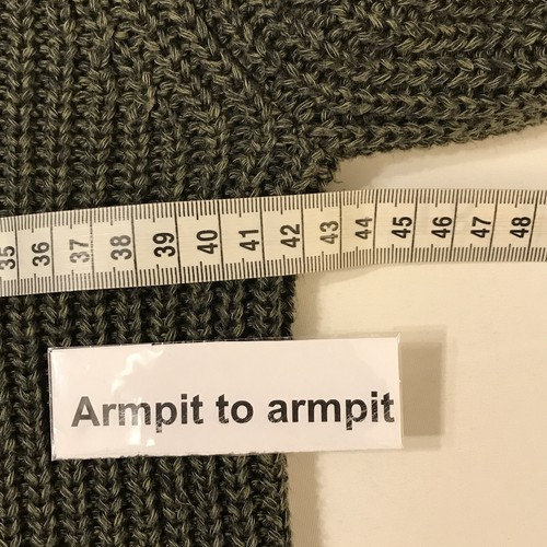 Nude Lucy Ames Core Knit Jumper Size S 10 Khaki Green Cotton Blend Crew Neck - Picture 16 of 17