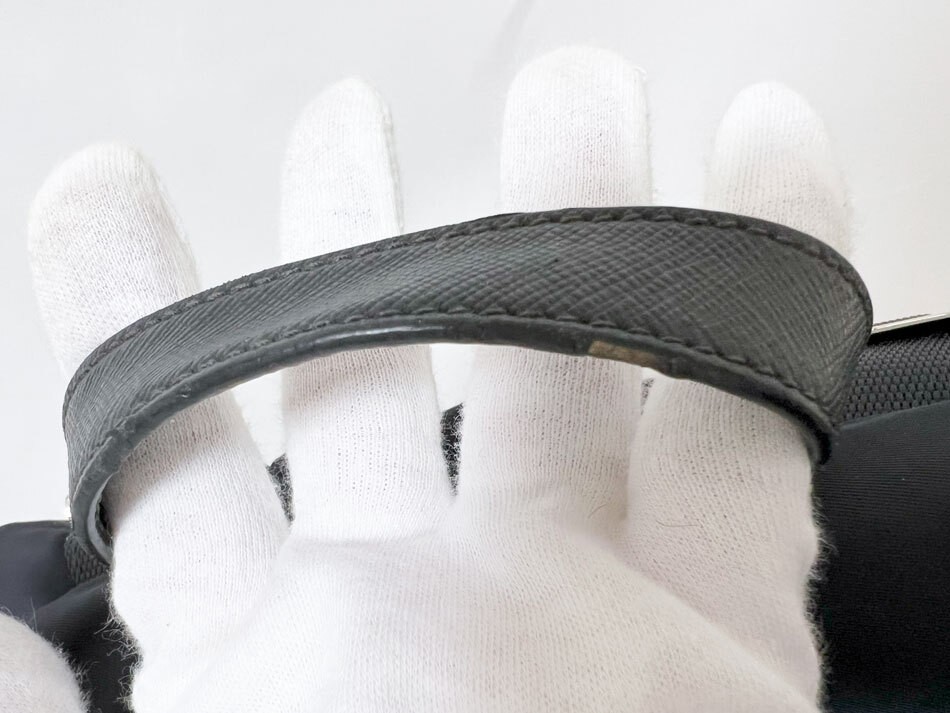 PRADA Rucksack Backpack Rucksack Nylon Saffiano Leather Navy 2VZ028 Used from ja thumbnail 6