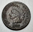 1880 Indian Head Cent USA - VF Details Small Cent