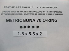 1.5mm ID x 5.5mm OD x 2mm thick O-ring. Buna-70.  Quan 5.