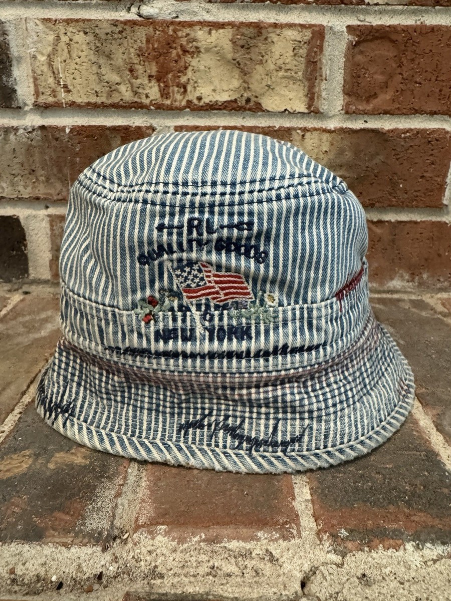 New S/M Polo Ralph Lauren Quality Goods NY Distressed Denim