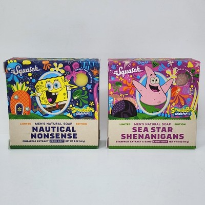 Dr. Squatch SpongeBob Mens Natural Soap Nautical Nonsense & Sea Star Shenanigans