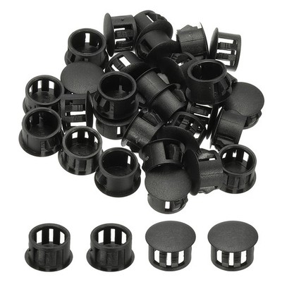 Plastic Hole Plugs, 99 Pcs 1/2''(14mm) Round Plastic Hole Caps, Black
