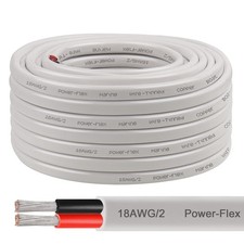 18 Gauge Marine Wire, 50FT 18 AWG Tinned Copper Oxygen-Free Boat 50 FT, White