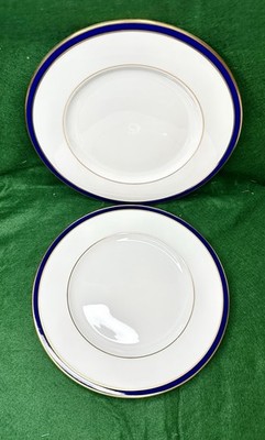 2 Lenox Federal Cobalt 10 3/4  Dinner Plates Bone China New With Label
