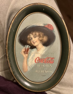 Authentic 1913 Coca-Cola Soda Advertising Litho Tip Tray Hamilton King