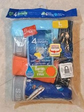 Hanes 4 Pack of Boys Size Large TAGLESS Briefs Comfort Flex No Ride Up
