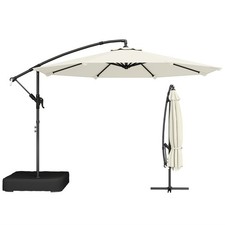 Outsunny 3 m Garden Cantilever Parasol with Sandbag, 360 Degree Rotation