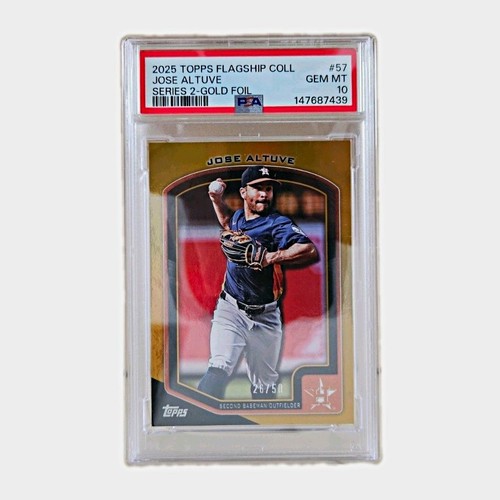 2025 Topps Flagship Jose Altuve #57 Gold Foil /50 PSA 10 GEM MINT Houston Astros
