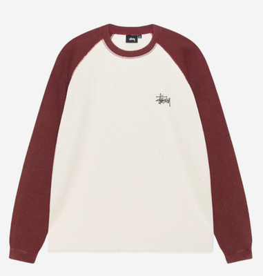 トップス 25SS Basic Stussy Thermal 2 Tone Stussy Basic Stussy Thermal 2 Tone LS T-Shirt Off White 1140362 | eBay