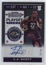 2019 Panini Contenders Rookie Ticket Playoff Ticket /99 LJ Scott #177 Auto 13c1