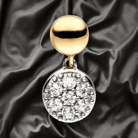 AnhäNger 375 Gold Gelbgold WeißGold Bicolor 7 Zirkonia GoldanhäNger