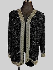 Lawrence Kazar SZ 2X Women's Beaded Evening Jacket Multicolor 7074