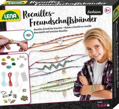 Simm Spielwaren GmbH SIMM LENA  Rocailles-Freundschaftsbänder, Faltschachtel