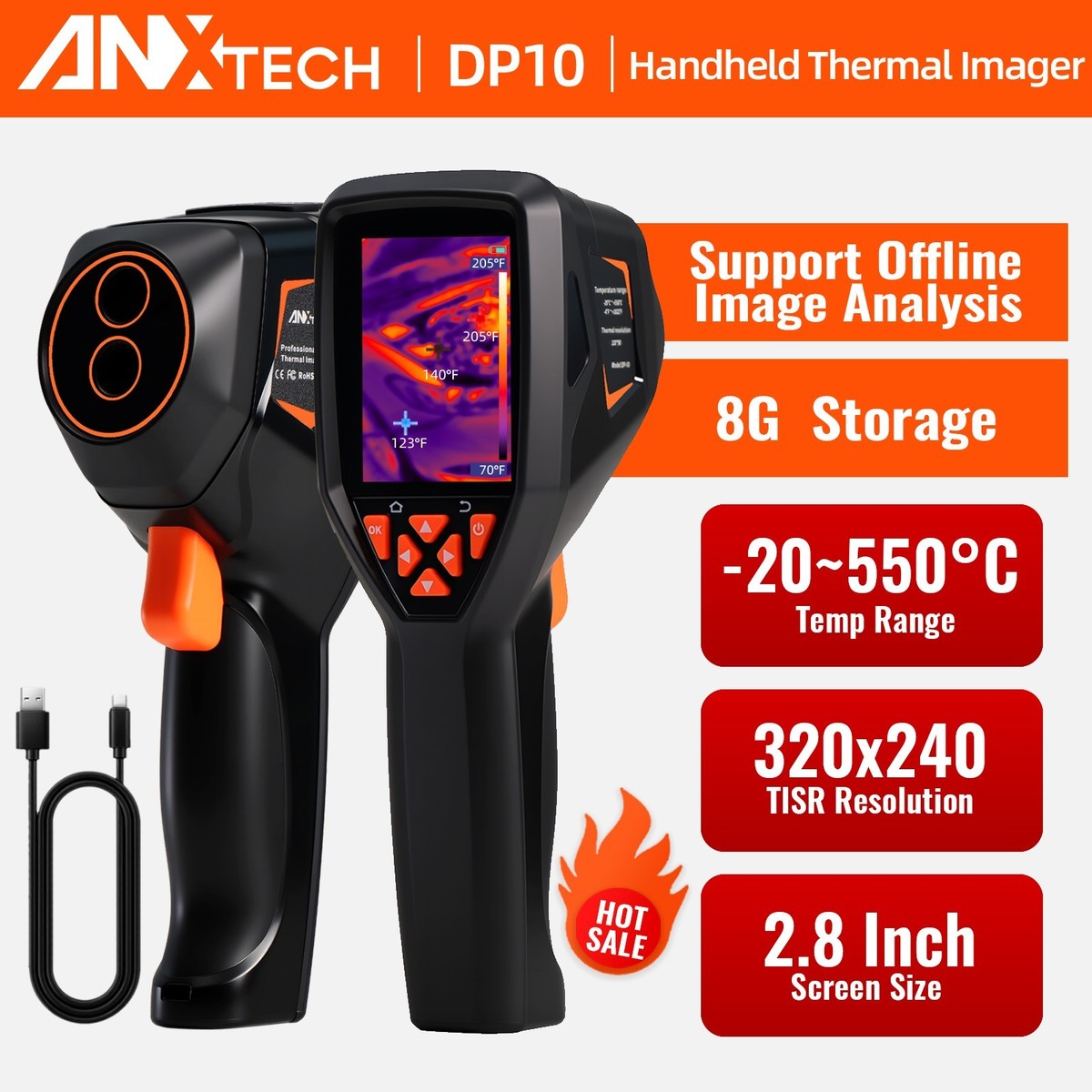 ANXTECH Infrared Thermal Imager TISR 320×240 Small Temperature