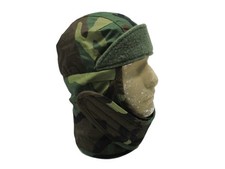 NOS MILITARY WOODLAND HELMET LINER COLD WEATHER PILE CAP INSULATED HAT BDU HOOD