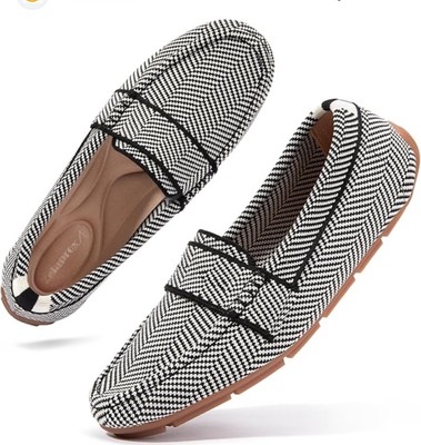 Zelaprox Knit Driving Comfort Loafers  Slip On Walking Casual Flat Shoes Size 8