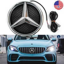Fit for Mercedes Benz C E Illuminated Front Grille LED Star Emblem Light Badge